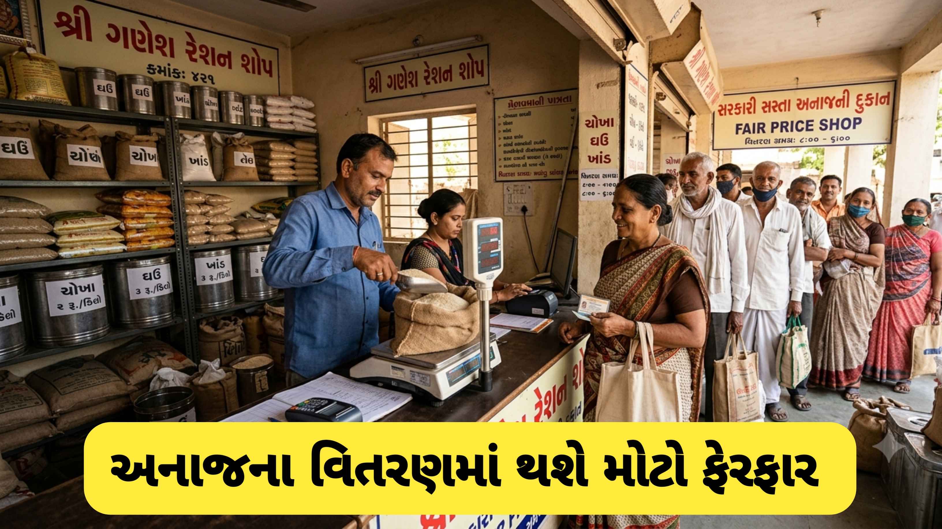 રેશન કાર્ડ ધારકો માટે મોટા સમાચાર: અનાજના વિતરણમાં સરકાર કરી રહી છે મોટો ફેરફારો, જાણો શું છે નવા નિયમો