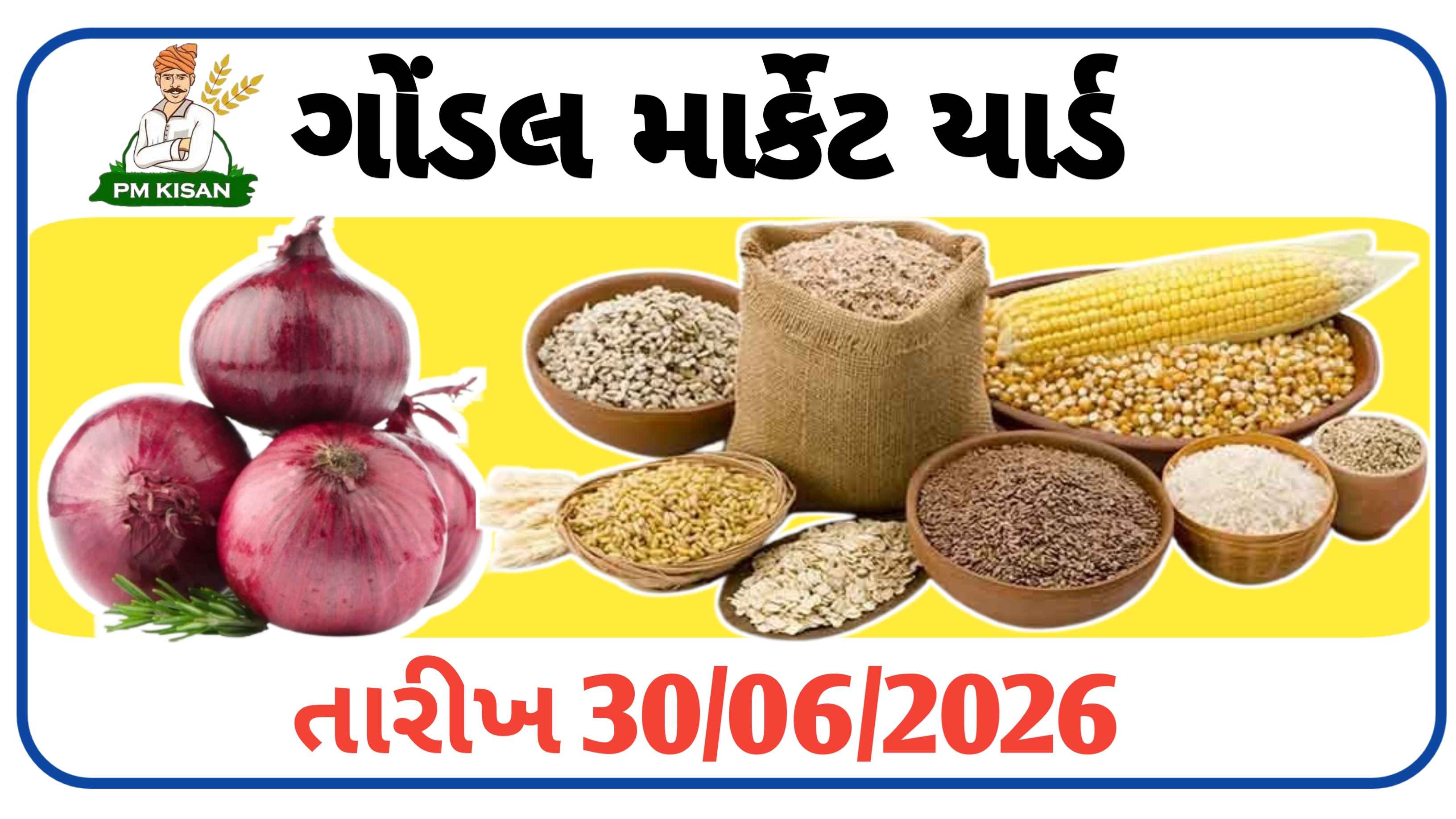 આજના ગોંડલ યાર્ડના બજાર ભાવ (30 જૂન 2026)