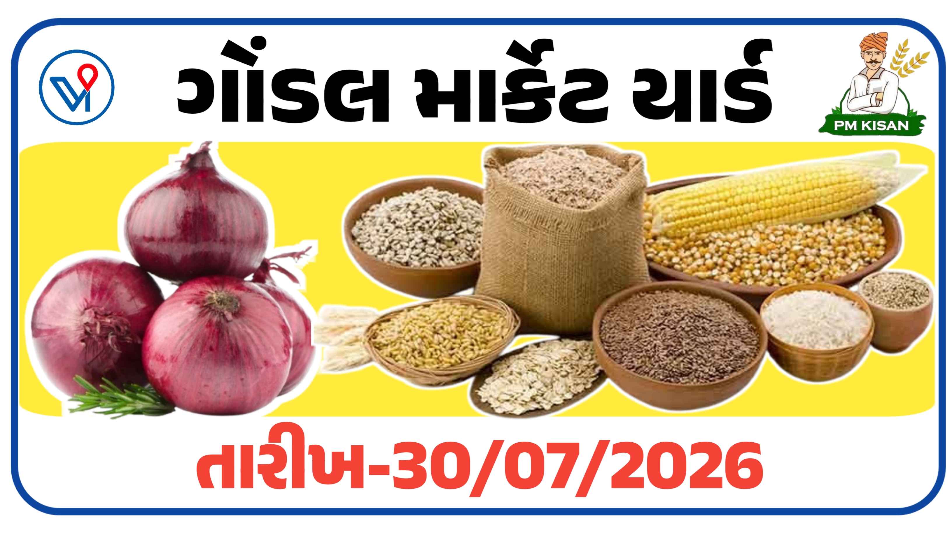 આજના ગોંડલ યાર્ડના બજાર ભાવ (30 જુલાઇ 2026)