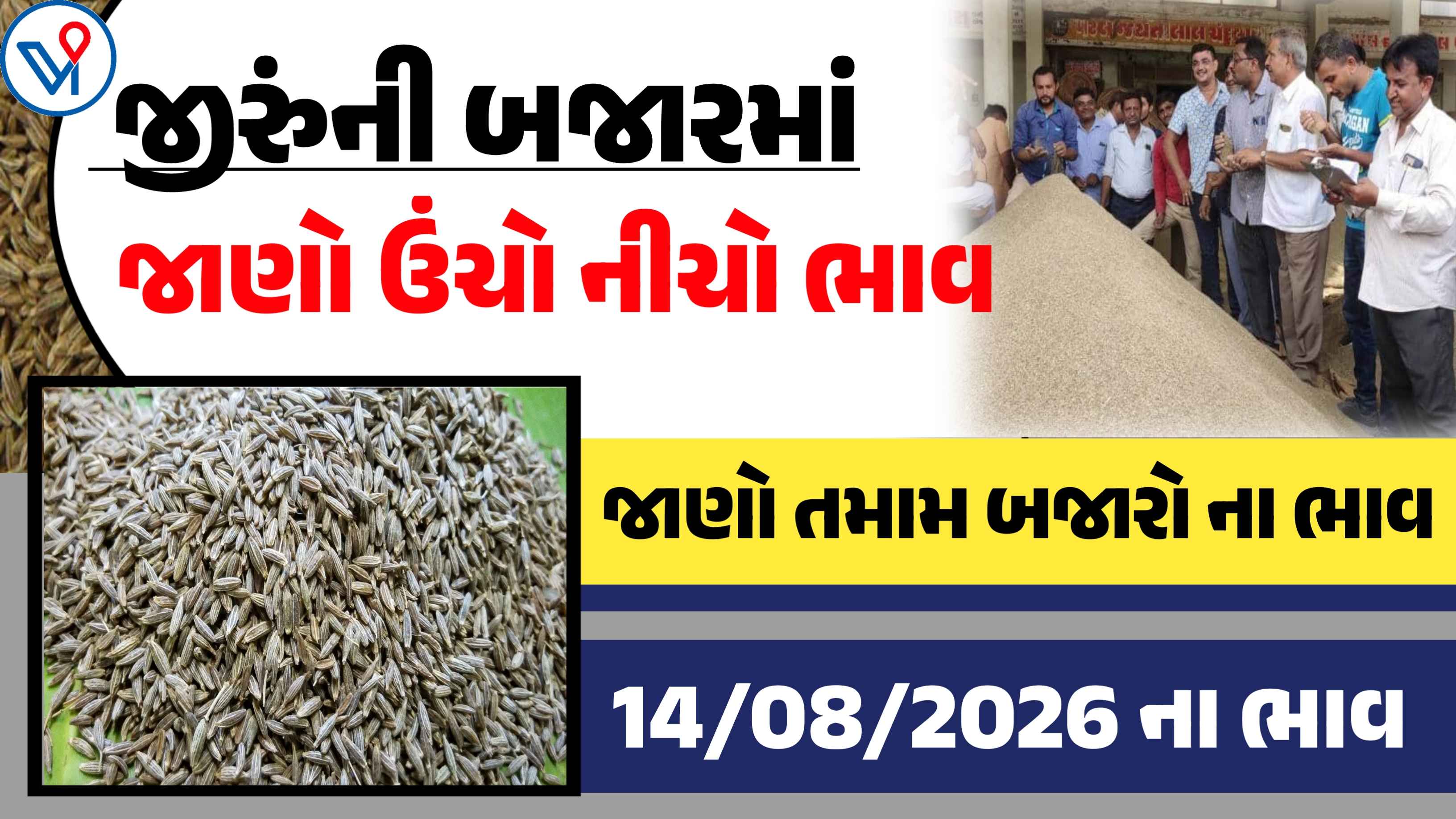 જીરુંના બજાર ભાવ| Today  cumin price: ઉંઝા, ગોંડલ, રાજકોટ